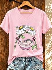 Lustiges T-Shirt für Damen mit Igel-Print