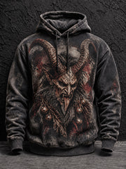 Herren-Krampuslauf-Print-Loungehoodie