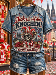Damen-T-Shirt mit Kölner Karneval-Print