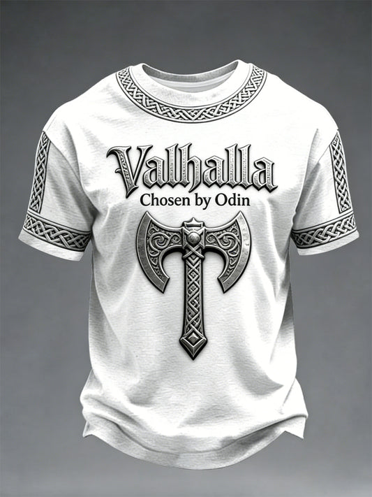 Bedrucktes Herren T-Shirt im Viking-Stil von Val halla