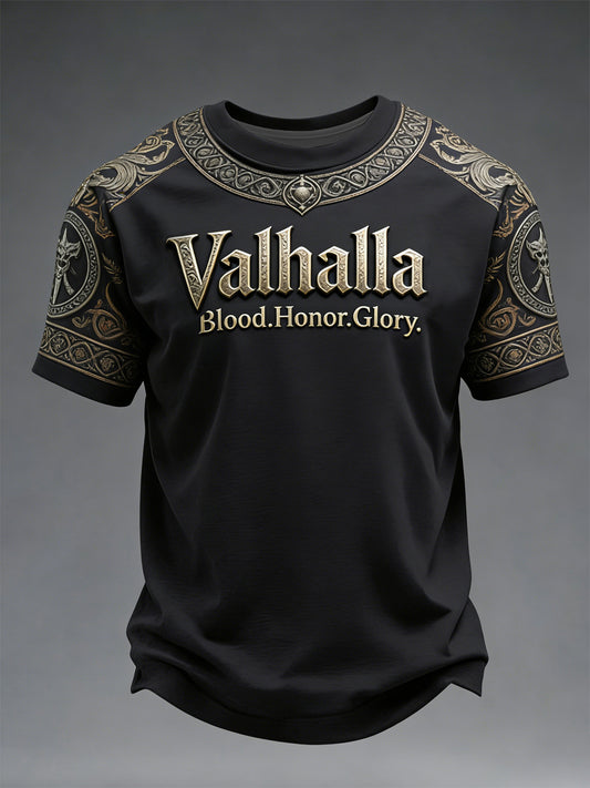 Bedrucktes Herren T-Shirt im Viking-Stil