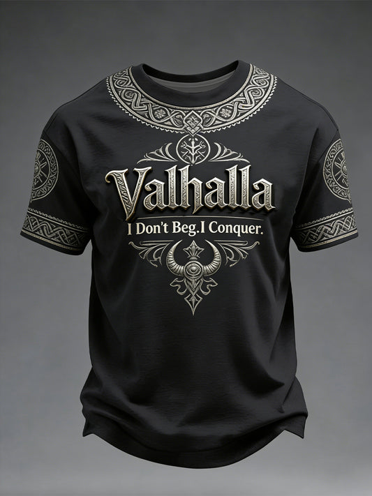 Bedrucktes Herren T-Shirt im Viking-Stil von Val halla