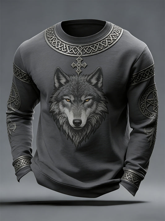 Herren Sweatshirt im Viking-Stil Val halla Crew Neck