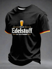 T-Shirt mit kurzen Ärmeln bedruckt Bier liebhaber für Männer
