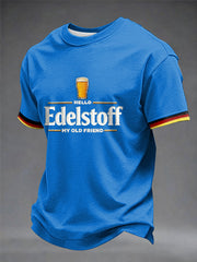 T-Shirt mit kurzen Ärmeln bedruckt Bier liebhaber für Männer