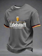 T-Shirt mit kurzen Ärmeln bedruckt Bier liebhaber für Männer