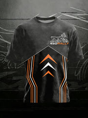 Motocross-Print-T-Shirt für Männer mit kurzen Ärmeln