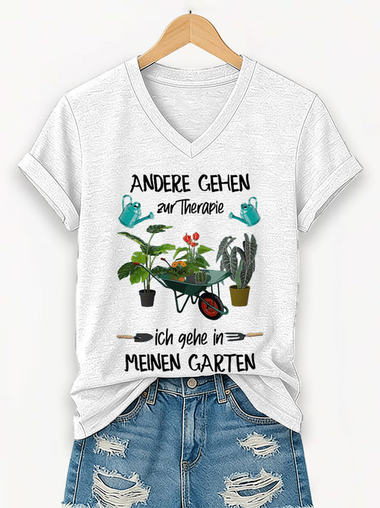 Damen-Garten-T-Shirt mit kurzen Ärmeln