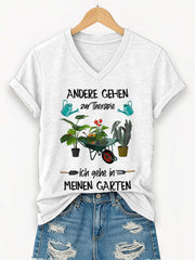 Damen-Garten-T-Shirt mit kurzen Ärmeln
