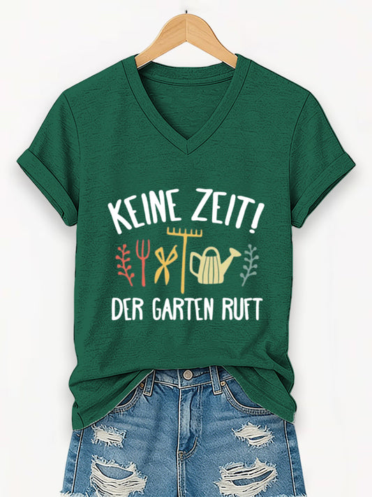 Damen-Garten-T-Shirt mit kurzen Ärmeln