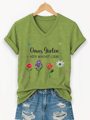 Damen-Garten-T-Shirt mit kurzen Ärmeln