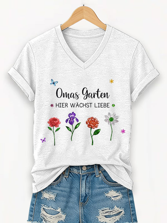 Damen-Garten-T-Shirt mit kurzen Ärmeln