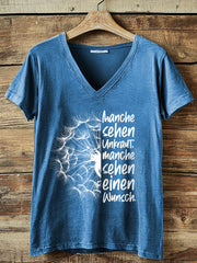 Damen-T-Shirt mit Blumenmuster und kurzen Ärmeln