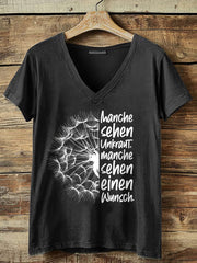 Damen-T-Shirt mit Blumenmuster und kurzen Ärmeln