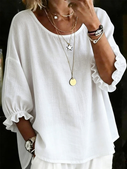 Elegantes 3/4-Ärmel-Hemd für Damen