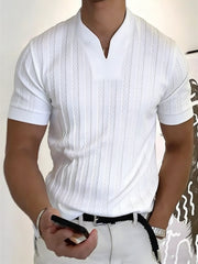 Business-T-Shirt mit V-Ausschnitt für Männer