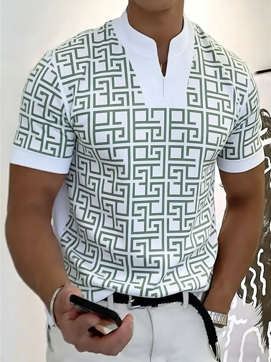 Herren-Business-T-Shirt mit V-Ausschnitt