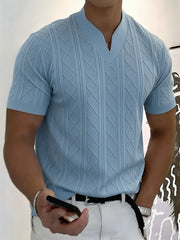 Business-T-Shirt mit V-Ausschnitt für Männer