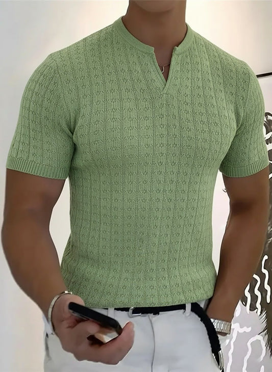 Herren-Business-T-Shirt mit V-Ausschnitt