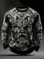 Herren Viking Bedrucktes Sweatshirt