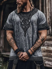 Herren-Viking-Print-T-Shirt