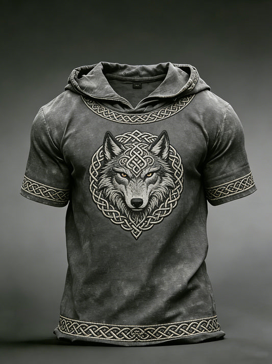 Herren-Viking-Hoodie-T-Shirt