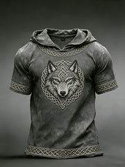 Herren-Viking-Hoodie-T-Shirt