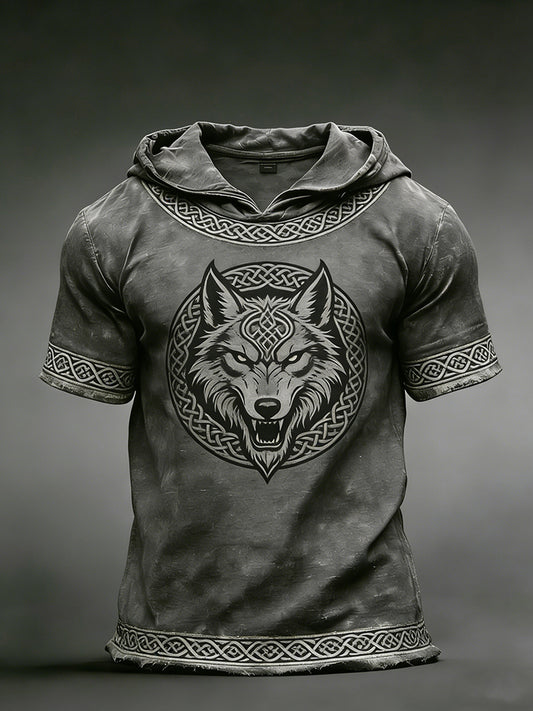 Herren-Viking-Hoodie-T-Shirt