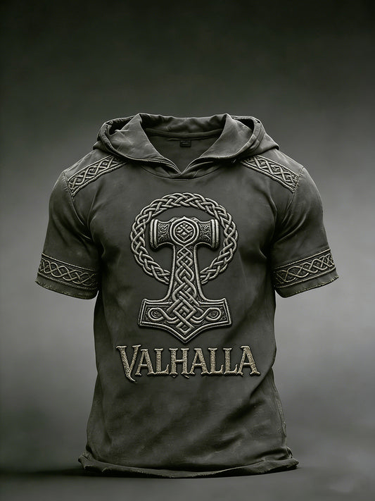 Herren-Viking-Hoodie-T-Shirt