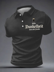 Herren-Shirt mit dem Aufdruck „Hello Darkness My Old Friend“