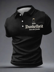 Herren-Shirt mit dem Aufdruck „Hello Darkness My Old Friend“