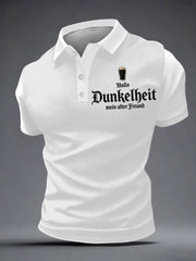 Herren-Shirt mit dem Aufdruck „Hello Darkness My Old Friend“