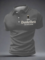 Herren-Shirt mit dem Aufdruck „Hello Darkness My Old Friend“
