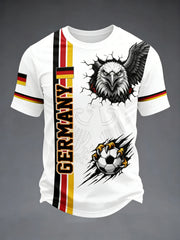 Herren Deutschland Fußballfan Kurzarm-T-Shirt