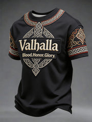 Herren-T-Shirt im Viking-Stil mit Valhalla-Print