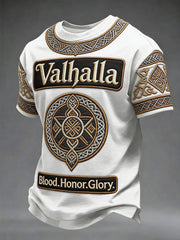 Herren-T-Shirt im Viking-Stil mit Valhalla-Print