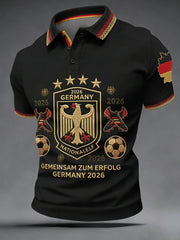 Herren-Deutschland-Fußballfan-Shirt mit kurzen Ärmeln