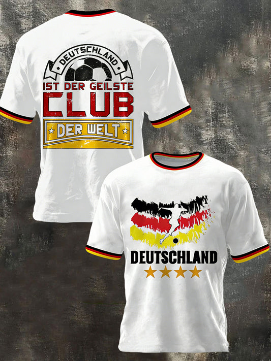 Herren-Deutschland-2026-Fußballteam-Unterstützer-Print-T-Shirt