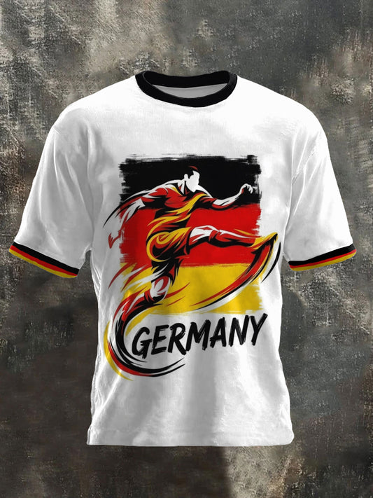 Herren-Deutschland-2026-Fußballteam-Unterstützer-Print-T-Shirt