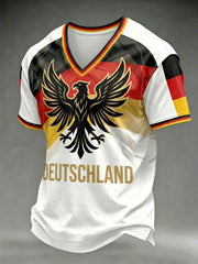 Herren-T-Shirt mit deutschem Fußball-Liebhaber-Print