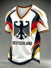Herren-T-Shirt mit deutschem Fußball-Liebhaber-Print