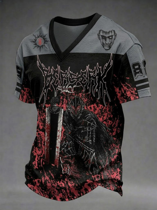 Herren-T-Shirt mit V-Ausschnitt und Aufdruck „When I’ve Already Lost It“