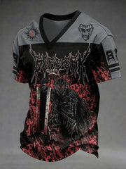 Herren-T-Shirt mit V-Ausschnitt und Aufdruck „When I’ve Already Lost It“