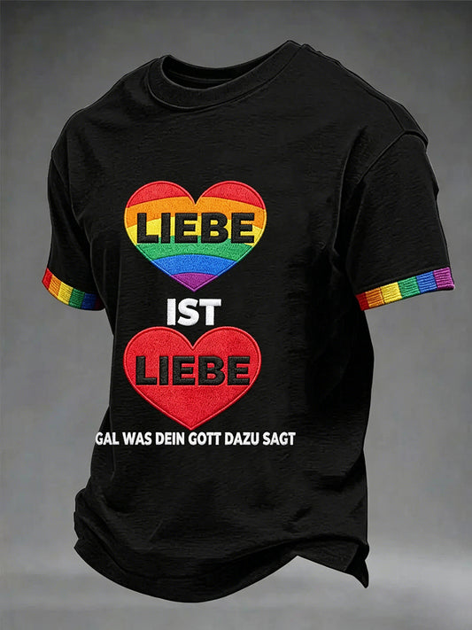 Herren-Pride-Monat-T-Shirt mit kurzen Ärmeln