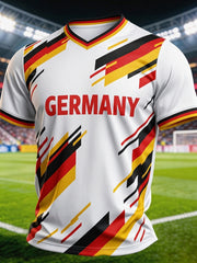 Herren-Fußballfan-T-Shirt mit Deutschland-Print