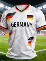 Herren-Fußballfan-T-Shirt mit Deutschland-Print