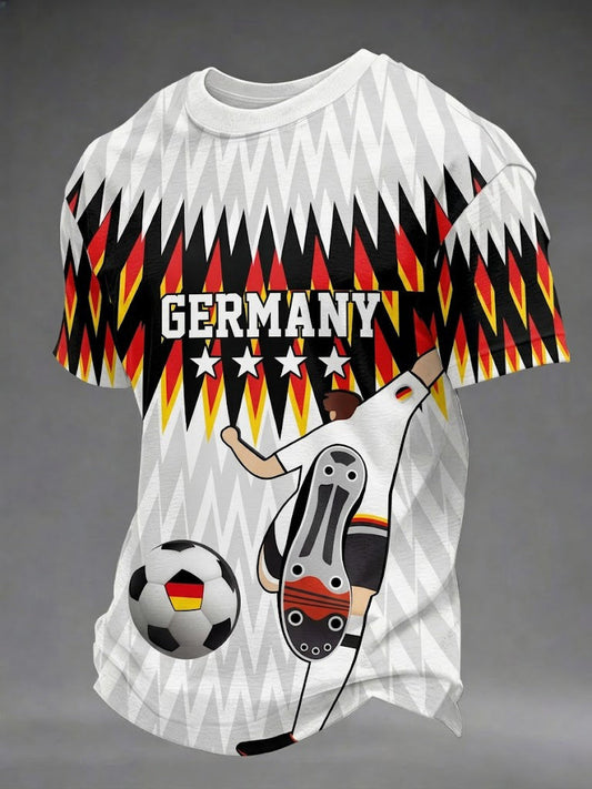 Herren-Fußball-T-Shirt mit Deutschland-Print