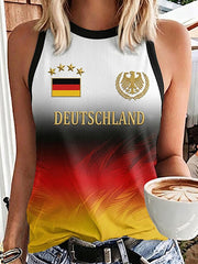Damen-Graphic-Weste mit Fußballmotiv in Deutsch