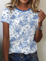 Frauen Maine Coon Katze Print Casual T-Shirt