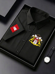 Herren-Hafengeburtstag-Print-Shirt mit kurzen Ärmeln